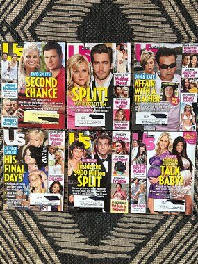 Vintage Lot of 6 US Weekly Magazines 2009 Celebrity Gossip Fashion Party Life